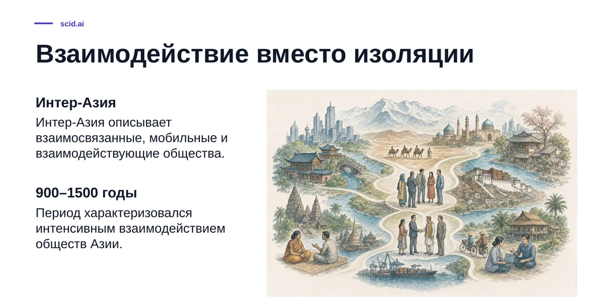 Слайд «Взаимодействие вместо изоляции» с иллюстрацией-картой